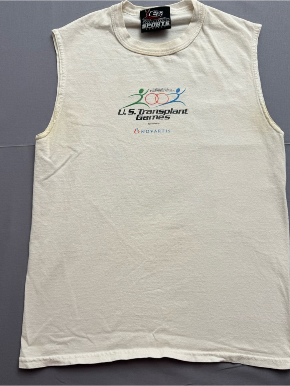 Disney's Wide World of‎ Sports Graphic White Men's Sleeveless T-Shirt S Cotton